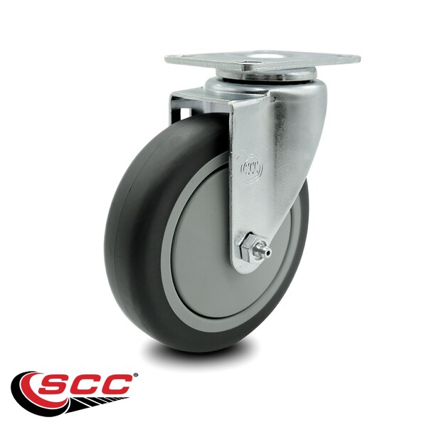5 Inch Thermoplastic Rubber Wheel Swivel Top Plate Caster